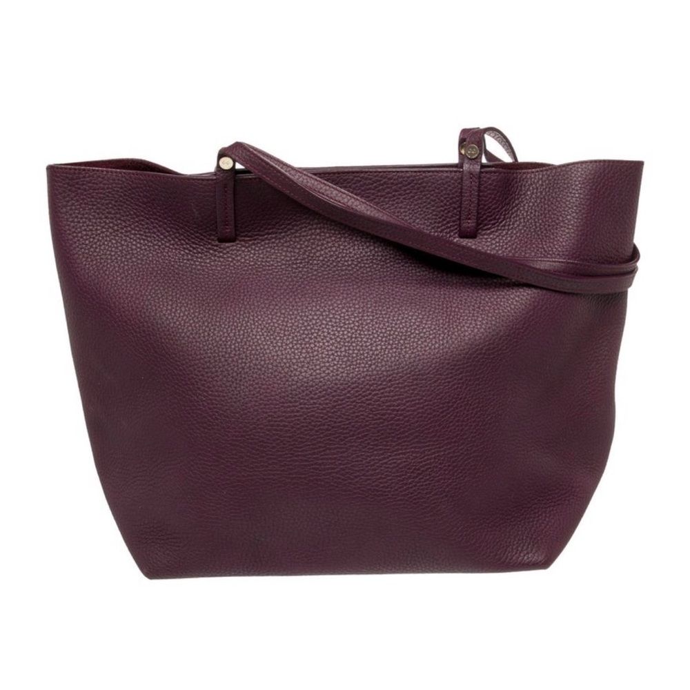 Gigi Leather Plum Tote Bag